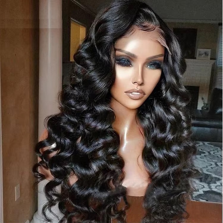 MQondi Hair Loose Deep Wave HD Lace Wig - 100% Remy Human Hair